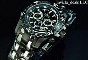 NEW Invicta Men's 48mm PRO DIVER SCUBA Chronograph BLACK DIAL Two Tone SS Watch