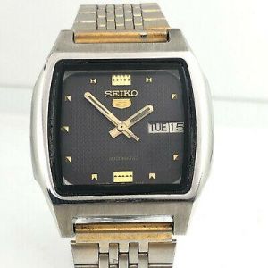 Vintage Men's Seiko 5 7S26 Day Date 35mm Automatic Japan Made Wrist Watch A9306