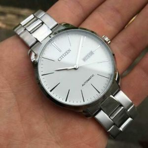 Citizen NH8350-83A Men Automatic Stainless Steel Analog White Day Date Watch