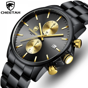 CHEETAH Men's Watch with Stainless Steel Band Luxury Business Male Watches Water