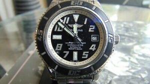 Bargain sales 2015 Breitling SuperOcean  Automatic Dive Watch 5000FT Black Dial  A17364 42mm