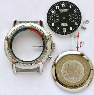 CASE DIAL and hands FOR THE WATCH Chronograph 3133  POLJOT