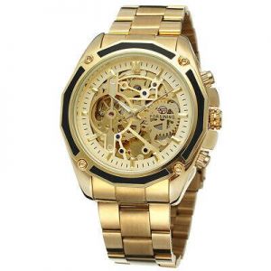 FORSINING Casual watches for men Steel belt waterproof Automatic machinery