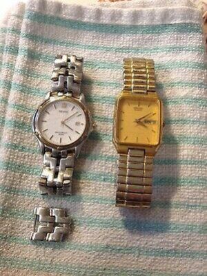 MEN SEIKO WATCHES FOR KNOCKING AROUND WORK PERFECT!! NEW BATTERYS.