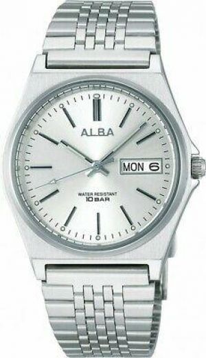 SEIKO Watch AIGT003 ALBA Silver Band Dial Round Face Analo men's waterproof
