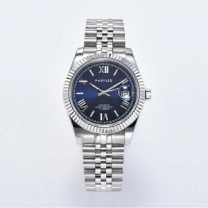 PARNIS Luxury 39.5mm Automatic Men&#039;s Wristwatch Miyota 8215 Sapphire Glass Date