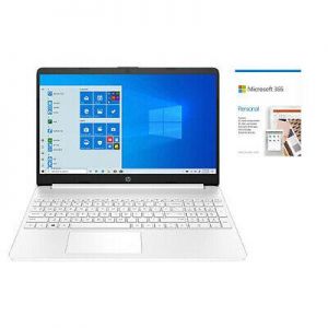 HP 15 Series 15" Laptop Intel Core i3 4GB RAM 256GB SSD White + Microsoft 365