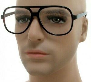 NWT Men Retro Aviator Clear Lens Glasses Duncan Classic Square Frames