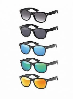 Herren Damen Sonnenbrille UV400 - Polycarbonat UNISEX SCHWARZ NEU