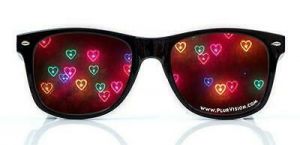 Heart Diffraction Glasses with Classic Style Frames