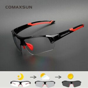 Comaxsun Photochromic Cycling Glasses Discoloration Bike Goggles Sports Eyewear