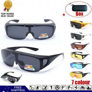 New Men Large Polarized Fit Over Sunglasses Flip-up/Lift-up Glasses For Myopia