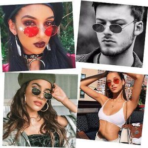 Vintage Retro Metal Round Sunglasses Classic John Lennon Style Oval Glasses Punk