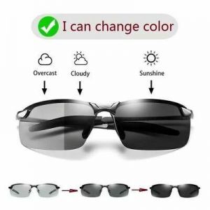 Color Changing Polarized Chameleon Glasses Men Driving Sunglasses uv400