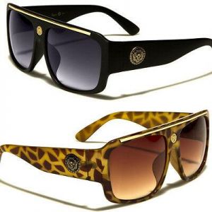 Kleo Square Frame Rapper Celebrity Hip Hop Glasses Gold Vintage Men Sunglasses