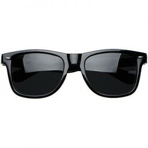 Men Women Sunglasses Vintage Fashion Unisex Style Black Frame  Dark Lens
