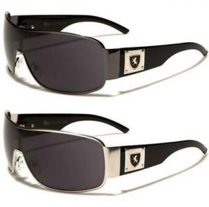 BIG WRAP SUNGLASSES PILOT LARGE SHIELD VISOR DESIGNER KHAN MENS LADIES WOMENS