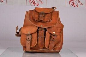 Small Handmade Goat Leather Women Backpack Leather Mini Ladies Girl Shoulder Bag