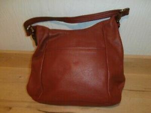 Red Tignanello pebble leather shoulder bag