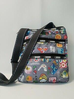 LeSportsac Women's Crossbody Bag School Girl Essentials Compartment Black Straps