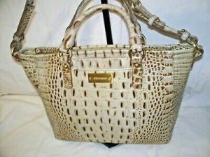 🎁💝Brahmin Mini Arno Moonlight Melbourne Leather Satchel Shoulder Bag~EUC💖🎁🌹