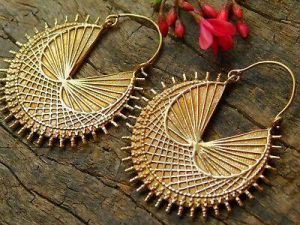 Tribal Earrings, Gypsy Earrings, Bohemian Earrings, Brass Jewllery, Hippie Earri