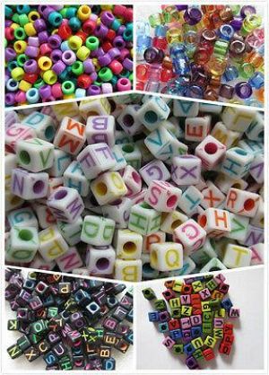 Wholesale 1000pcs Mix Alphabet Letters Pony Beads Big Hole Craft Jewllery Making