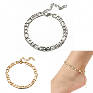 Figaro Chain Bracelet Anklet Gold Silver Ankle Beach Jewllery Foot Women Girl's