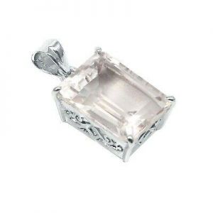 Designer 925 Sterling Silver Natural Crystal Gemstone Pendant Jewllery for women