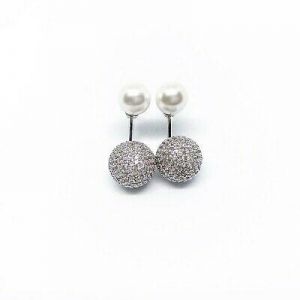 SALE Earrings Drop Crystal Rhinestone Silver Plated Luxury Everyday Jewllery
