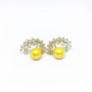 SALE Earrings Stud Pearl Rhinestone Silver Plated Luxury Wedding Jewllery