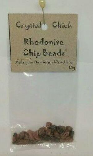 RHODONITE TUMBLED CHIP BEADS 15g BAG ~ FANTASTIC WAY TO MAKE YOUR OWN JEWLLERY