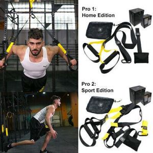 Suspension Trainer Kit Resistance Strength Training Straps Home Gym Fitness