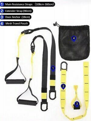 Techvilla Bodyweight Resistance Straps Suspension Trainer  Home Fitness Training