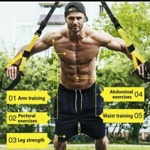 Resistance Trainers Fitness Straps Pro Kit Suspension Trainer Home Gym 1 2 3