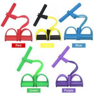 Foot Pedal Pull Rope Resistance 4-Tube Home Fitness Yoga Gym Equipment Sit-up