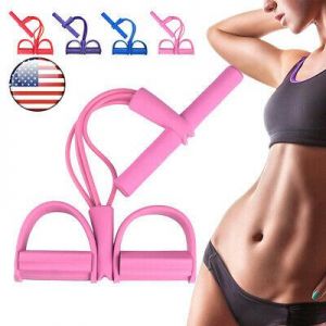 4-Tube Yoga Equipment Sit-up Fitness Foot Pedal Pull Rope Resistance Exercise