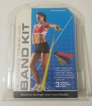 Fitness Gear Resistance Toning Band Kit 3 Variable Resistance Bands