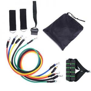 11PCS Resistance Gym Bands Set Pull Rope Home Workout Fitness Exercise Equipment