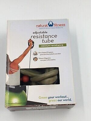Natural Fitness Adjustable Resistance Tubes Workout Exercise Tone Training New!