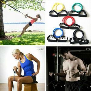 Resistance Bands Exercise Fitness Tube Pull Rope Gym Yoga Fitness Equipment Band