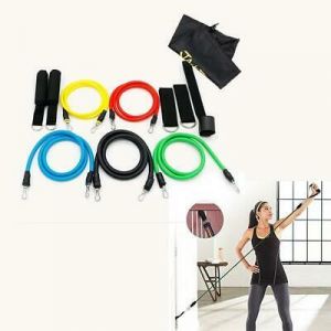 11Pcs/Set of Training Equipment Rubber Latex Fitness Resistance Training Bands