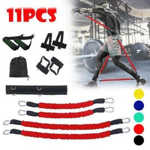 Gym Elastic Bounce Trainer Pull Rope Resistance Bands Set Body Exercise Belt NEW