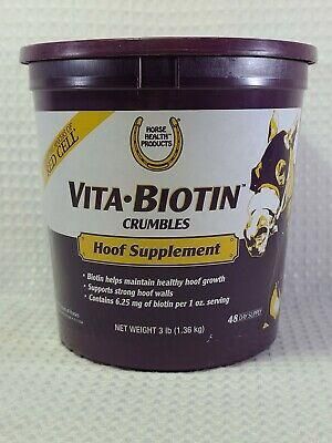 Horse Health Products Vita Biotin Crumbles Hoof Horse Supplement, 3-lb tub