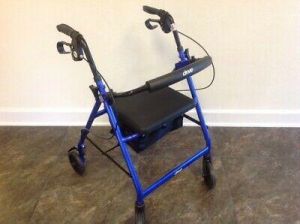 Home Health Care Products Elderly Walking Aid Blue Handicap Walker Equipment