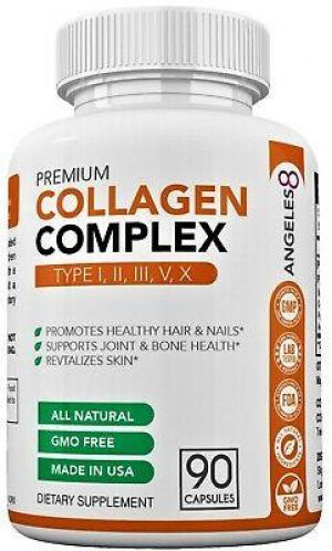 Bargain sales Health\sex All Natural Complex Collagen Peptide Capsules (Types I,II,III,V,X) Hydrolysate