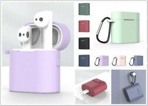 For Xiaomi Air2 Earphone Charging Case Silicone Protective Cover + Metal Buckle