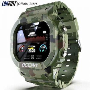 Bargain sales Electronics LOKMAT Ocean Smart Watch Men Fitness Tracker Blood Pressure Message Push Heart R