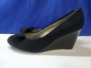 Bandolino Womens Designer Casual Dress Black Wedge Shoes, Size 7.5, SAVE 50% OFF