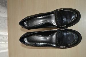 Designer Women Shoes Black Leather (Size 7.5) Michelle D.